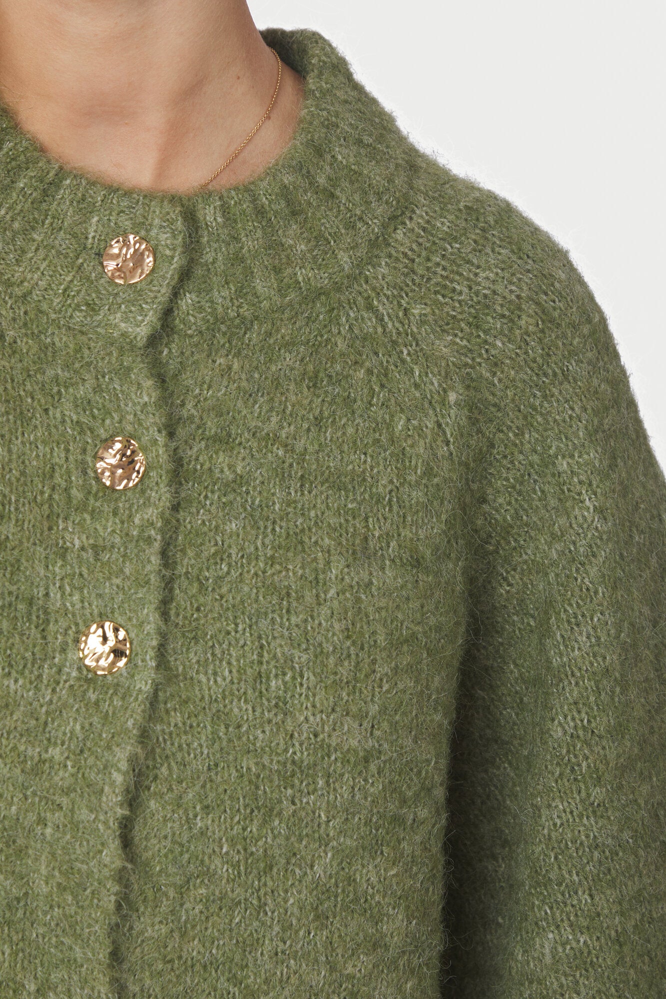 Benuta Fluffy cardigan - Dusty Green